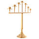 STOCK Candelabro a sette fiamme in ottone dorato s3