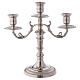 3 branch candle holder in brass, silver s1