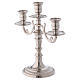 3 branch candle holder in brass, silver s4