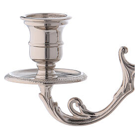 Candle holder three flame in silver-plated brass
