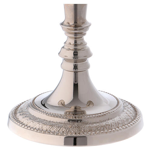 Candle holder three flame in silver-plated brass 3