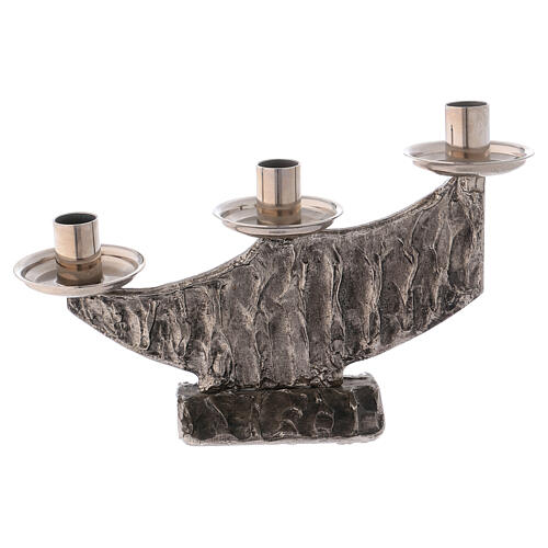 STOCK 3 armiger Armleuchter aus Messing-Guss 3