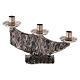 STOCK 3 branch candle holder in fused brass s1