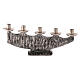 STOCK Cast silver-plated brass candelabra 5 lights s1