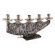STOCK Cast silver-plated brass candelabra 5 lights s2