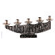 STOCK Cast silver-plated brass candelabra 5 lights s3