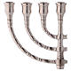 Menorah candle holder with 7 flames in silver-plated brass 25 cm s2