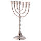 Menorah candle holder with 7 flames in silver-plated brass 25 cm s3