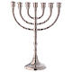 Menorah candle holder with 7 flames in silver-plated brass 25 cm s4
