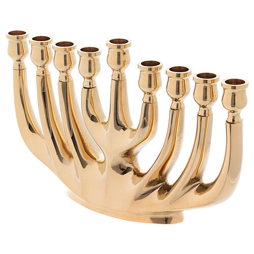 Candle holder 9 flames golden brass 3