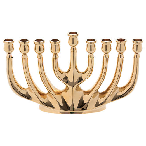Candle holder 9 flames golden brass 4