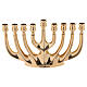 Candle holder 9 flames golden brass s1