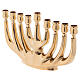 Candle holder 9 flames golden brass s3