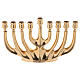Candle holder 9 flames golden brass s4