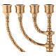 Menorah candelabrum with seven flames, in antique gilded brass 23 cm s2