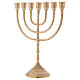 Candelabra menorah in golden brass, h. 30 cm s3