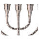 Menorah candle holder 7 flames silver plated brass 30 cm s2