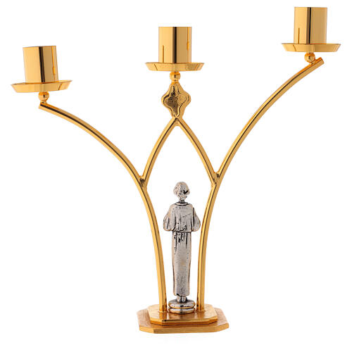 Canteen lamp in brass, 3 flame h. 30 cm 5