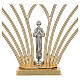 Altar brass candelabrum, 11 arms, saint's statue, h 30 cm s2