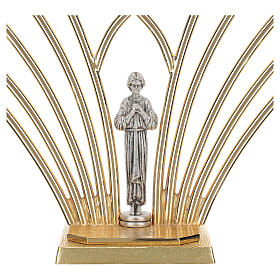 Świecznik na mensę ołtarzową z mosiądzu, ze świętym, 11 ramion, h 30 cm