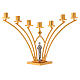 Altar brass candelabrum, 7 arms, h 35 cm s1