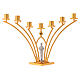 Altar brass candelabrum, 7 arms, h 35 cm s7