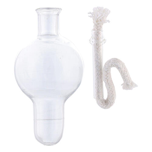 Globi candelabro in vetro per cera liquida 10 pz confezione 2