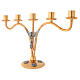 Altar brass candelabrum, 5 arms, angel and Evangelists, h 30 cm s4