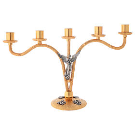 Lamp for cafeteria in brass, 5 flame h. 30 cm