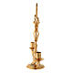 Two-armed candlestick in golden brass Double cross 26x32x9.5 cm s2