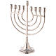Brass menorah Hanukkah 9 branched h 21.5 cm silver-plated brass s2