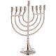 Brass menorah Hanukkah 9 branched h 21.5 cm silver-plated brass s3