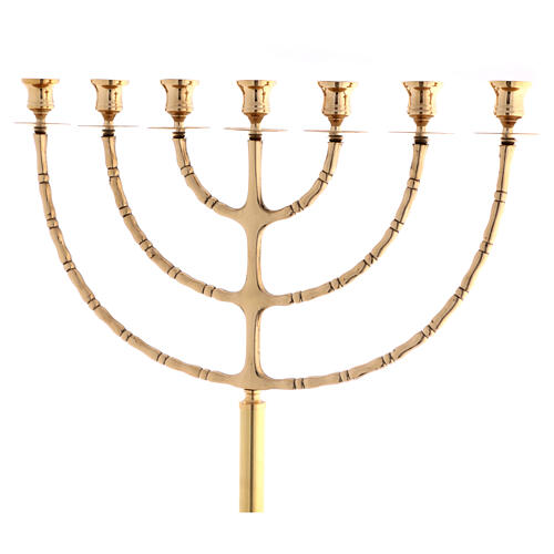 Kandelaber 7-flammig aus poliertem Messing, vergoldet – Höhe 150 cm 2