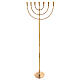 Seven flame candelabrum of polished brass, 60 in s1