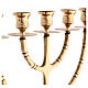 Seven flame candelabrum of polished brass, 60 in s3