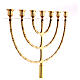 Seven flame candelabrum of polished brass, 60 in s5