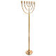 Seven flame candelabrum of polished brass, 60 in s7