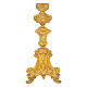 Set candelieri e croce stile barocco finitura ottone satinato 70 cm s5