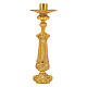 Baroque candlestick with satin brass finish, 31.5 in s2