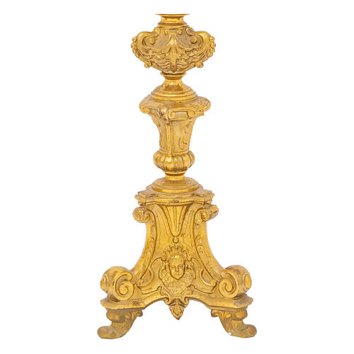 Candeliere stile barocco finitura ottone satinato 80 cm 3