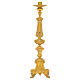 Set candelieri e croce stile barocco finitura ottone satinato 95 cm s4