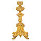 Set candelieri e croce stile barocco finitura ottone satinato 95 cm s5