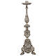 Candeliere stile barocco fusione in bronzo finitura argentata 60 cm s1