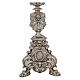 Candeliere stile barocco fusione in bronzo finitura argentata 60 cm s2