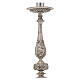 Candeliere stile barocco fusione in bronzo finitura argentata 60 cm s3