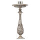 Candeliere stile barocco fusione in bronzo finitura argentata 100 cm s2