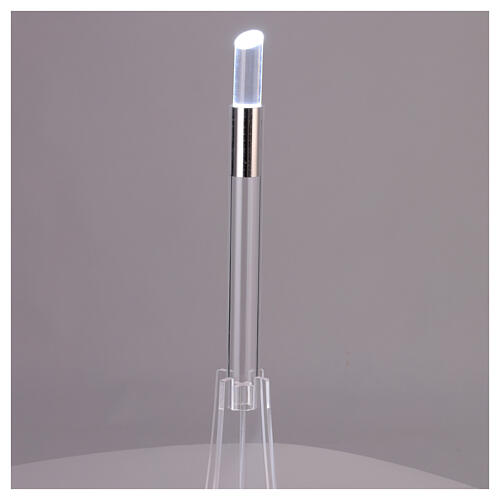 Chandelier en plexiglas LED blanc 110 cm 2