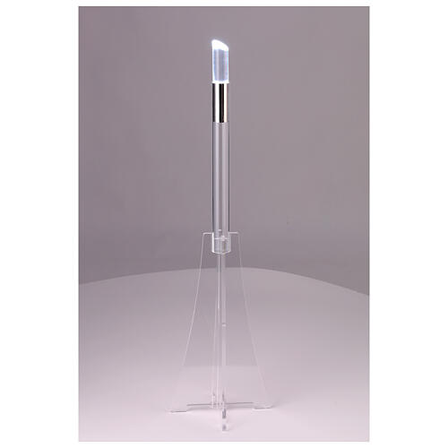 Castiçal de acrílico luz LED branca 110 cm 3