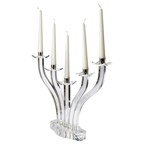 Candelabro 5 fiamme 35 cm plexiglass Pical Arte 1