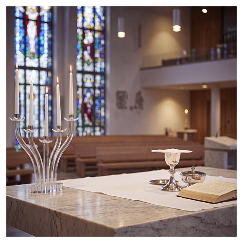 Five-light candelabra 35 cm plexiglass Pical Arte 2